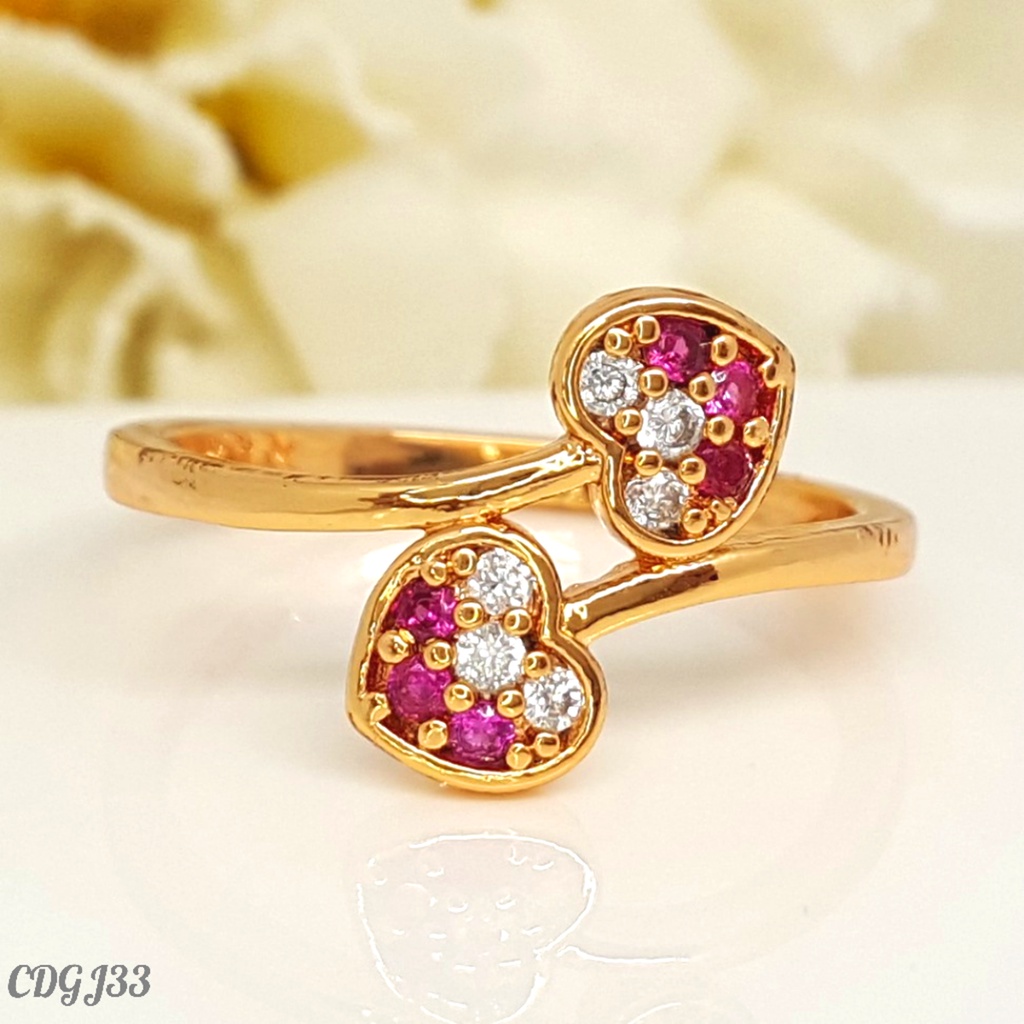 PGX Cincin Xuping Wanita Lapis Emas Aksesoris Perhiasan Fashion Premium - Z184