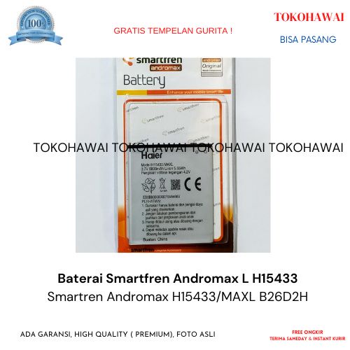 Baterai Smartfren Andromax L H15433 B26D2H Original Batre Batrai HP