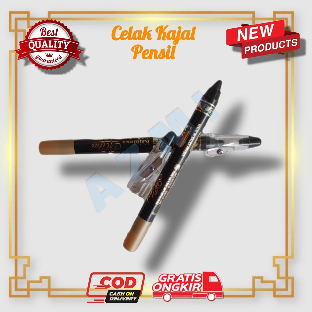 Pensil Celak Kajal Arab Waterproff Serutan Terlaris Original