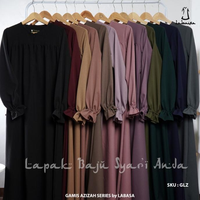 Gamis Wanita Polos Ity Crepe Azizah Series - Labasa Ori | Gamis Dewasa