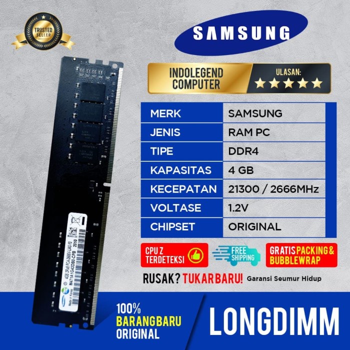 Samsung Ddr4 4Gb Pc2666 Longdim
