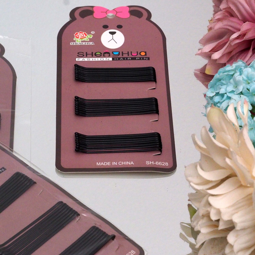 Jepit Rambut Lidi SET ISI 24 PCS Bobby Pin Hitam Jepitan Sanggul Fashion Hair Pin Salon Murah