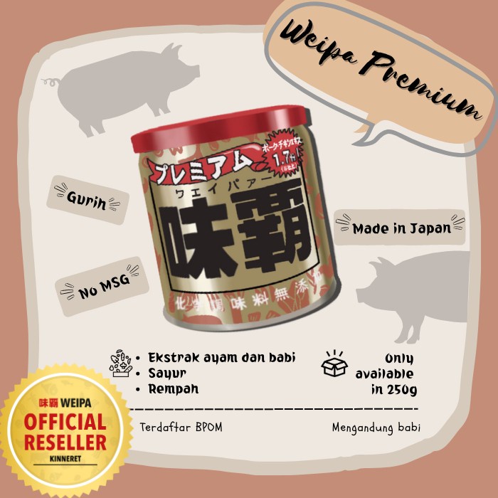 

Weipa Premium 250gr Jepang Weipa Premium Gold 250gr - Kinneret