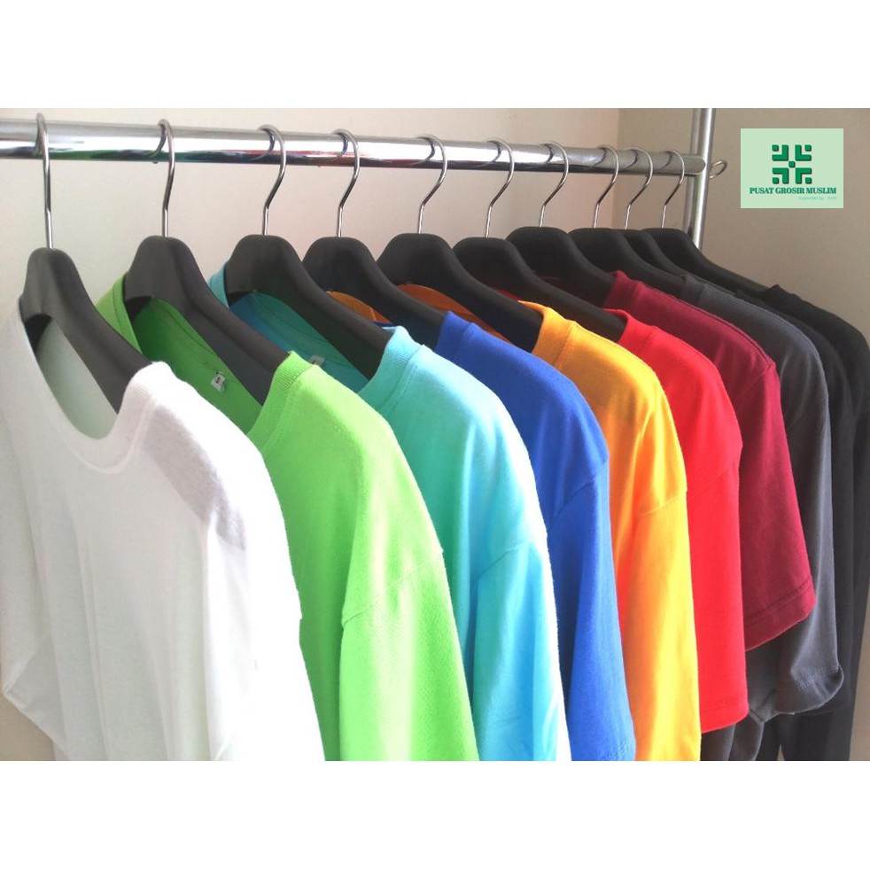 Diskon Kaos Polos Lengan Pendek Kerah O Neck Combed 30s Hitam Polos