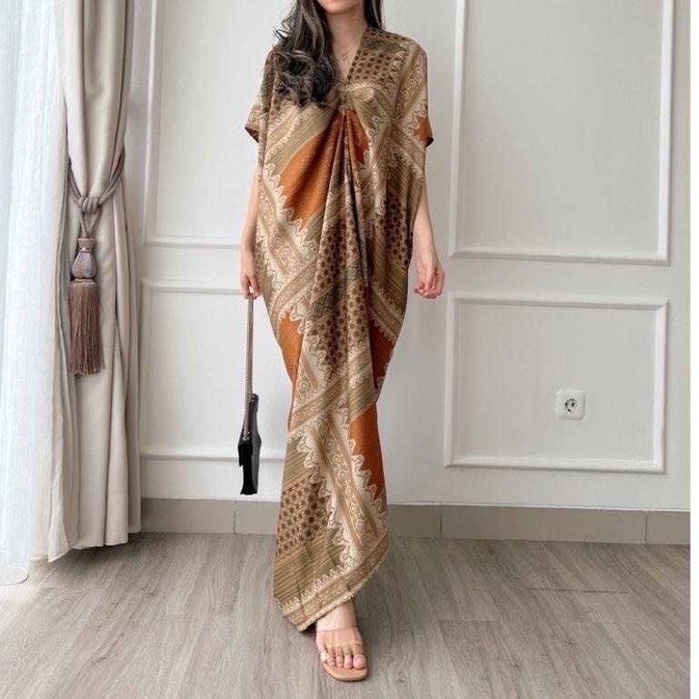 SPECIAL PRICE HERFIT / kaftan long dress / baju lebaran / kaftan panjang free pouch / 8895