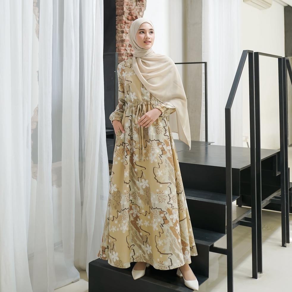 TERMURAH Le Khari Shafira Dress Bahan Rayon Viscose Gamis Homedress Busui Size S - XL