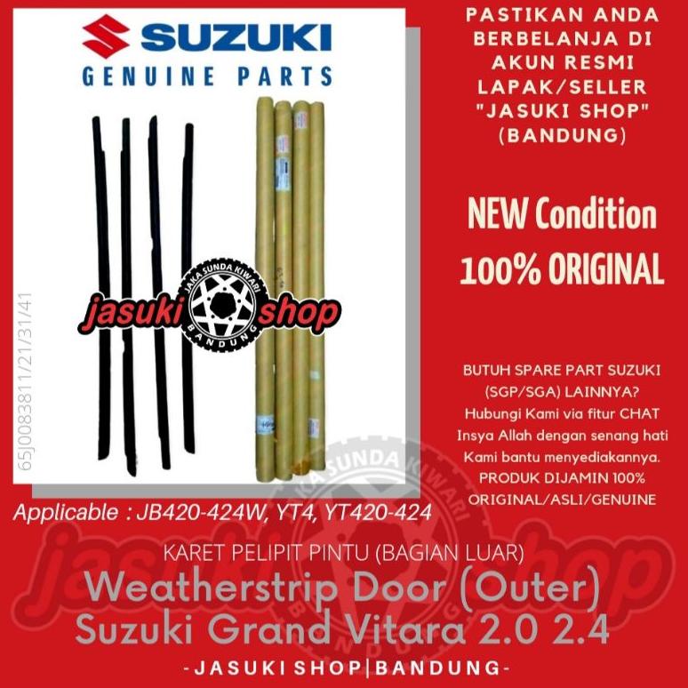 Weatherstrip Door Karet Pelipit Plipit List Lis Kaca Pintu Suzuki Grand Vitara 2.0 2.4 JB420 JB424 Y