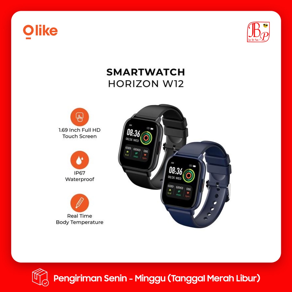 OLIKE SMARTWATCH HORIZON W12 FULLHD REALTIME TEMPERATURE IP67 20 DAYS STANDBY