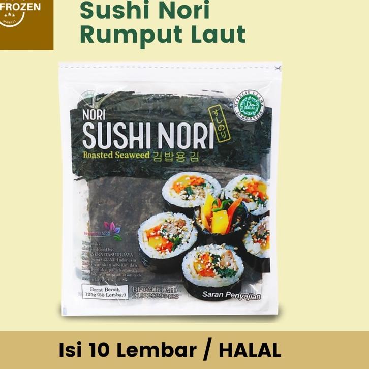 

Ekslusif disini1s6Rg SUSHI NORI / RUMPUT LAUT / KIMBAB / SUSHI HALAL 5 / 10 / 20 / 50 LEMBAR