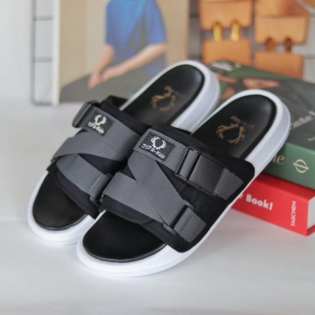 Sendal Slip On Casual Pria By Fashion Sandal Slop Slide Sandal Kokop Kanvas Premium Original Murah Pria Wanita Kekinian (Unisex)