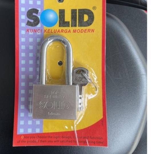 ♚ Promo Gembok solid 809L 50 mm/ gembok 50 mm solid 809 keher panjang/ solid gembok 50 mm 809 L,gemb