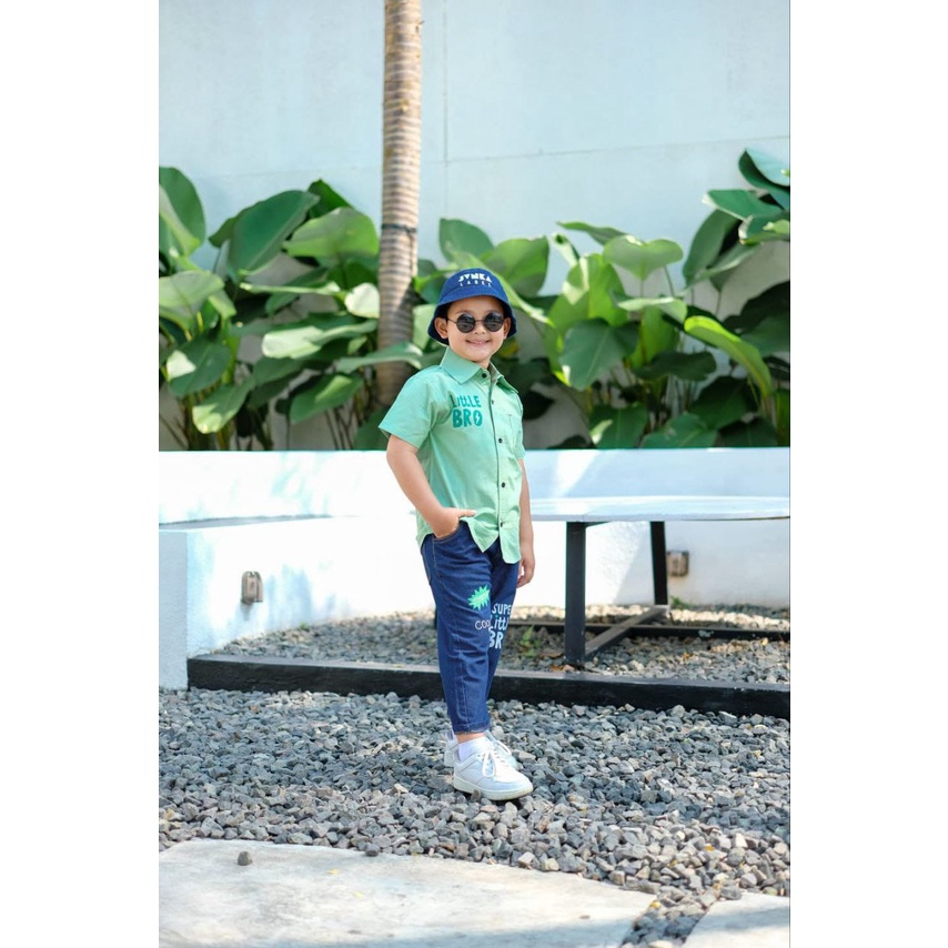 SETELAN SUIT DENIM with Buckethat anak anak by Jovanka