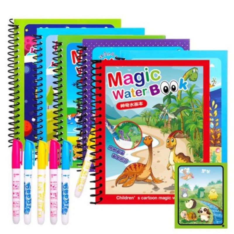 

MAGIC WATER BOOK/BUKU MEWARNAI AJAIB/MAGIC WATER PEN/BOOK WATER