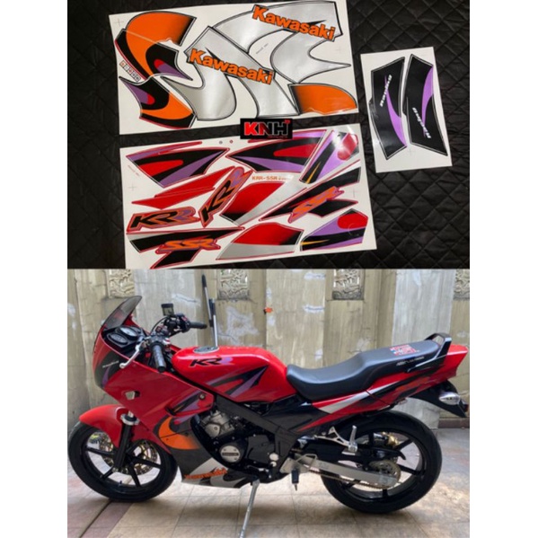 Striping KR150 SSR Ninja SSR 2001 Merah