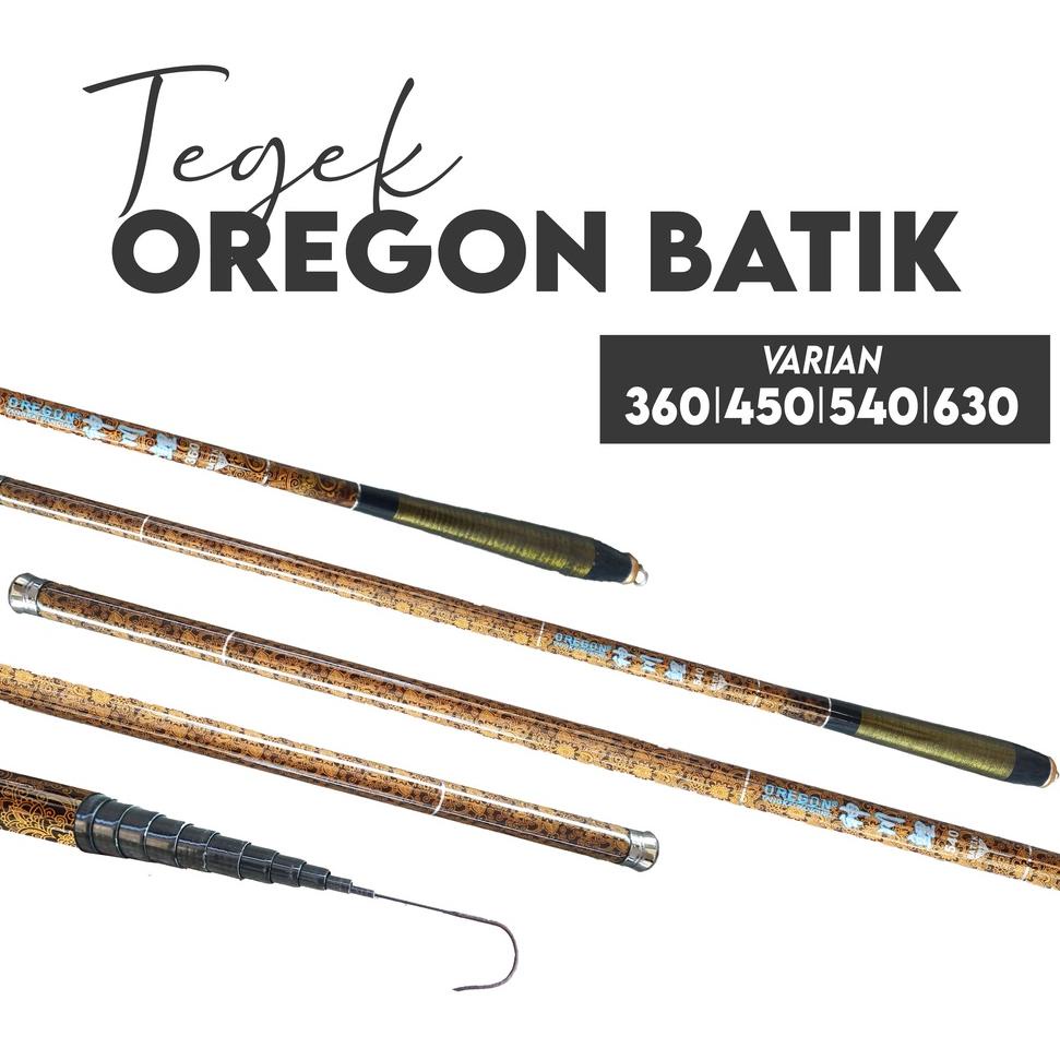 MENARIK Joran Tegek Oregon Batik 360 450 540 630 720 Cm Carbon Material  Fishing Rod