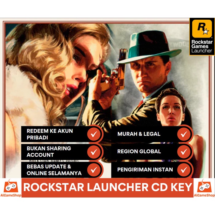 L.A. Noire: (Complete Edition) Original PC Games Rockstar Launcher