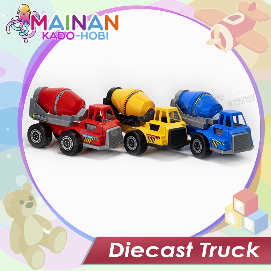 KADO MAINAN MOTORIK ANAK MINIATUR DIECAST MOBIL TRUCK KONSTRUKSI TRUK MOLEN