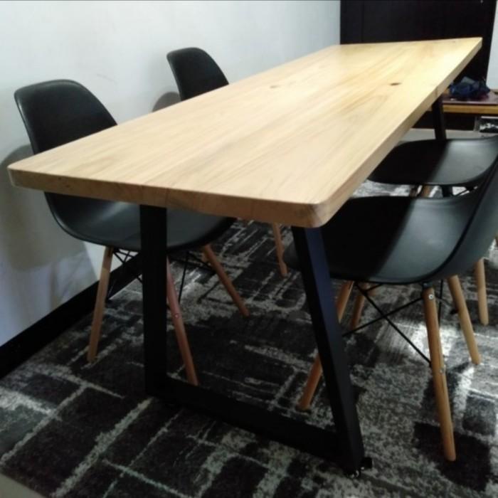 Best Seller Daun Meja Kayu Top Table Pine Baru Sambungan. Bukan Jati Belanda Bekas