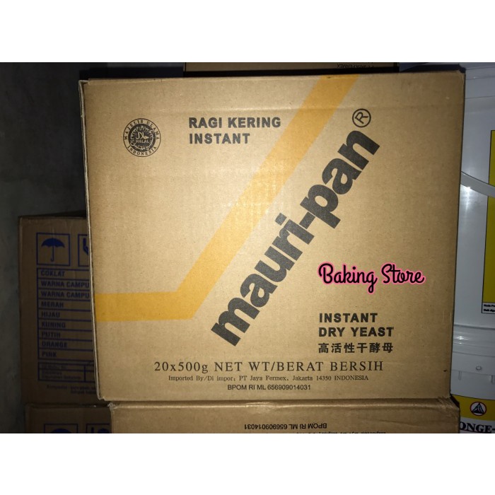 

Ragi Kering Instan - Instant Dry Yeast Mauripan 20x500gr - Gosend Only!!!