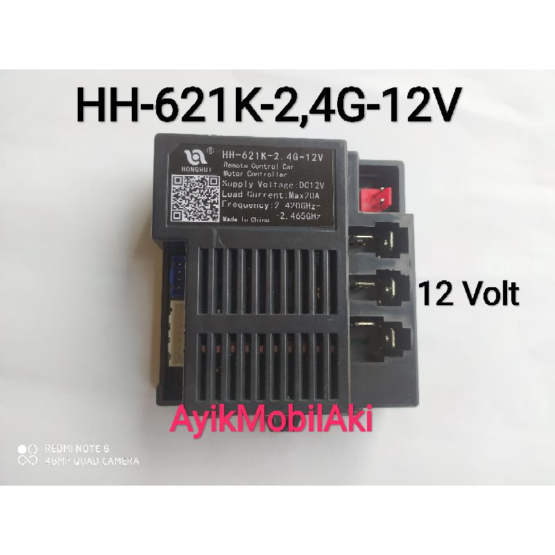 Remote + Receiver HH-621K-2,4G-12V 7Pin+4Pin, Aki ORI PMB 4,5Ah "Dijamin ORI"