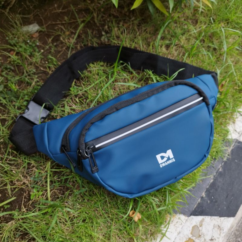 Waistbag Pria Exclusive Bahan Balon Super | Tas Selempang Pria Original Merk DM Waterproof