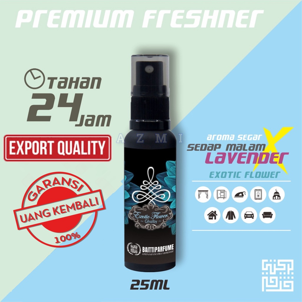Parfum Dewasa Pria dan wanita  Ghalby 24 Jam Refreshner By Baitti Parfum Non Alkohol 25ml