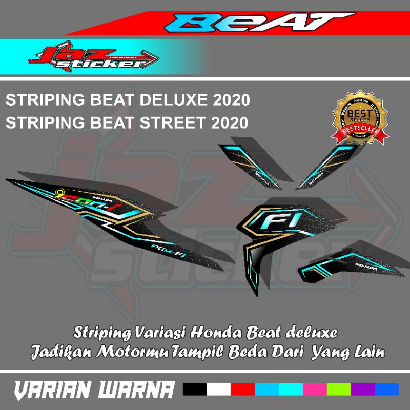 STRIPING BEAT DELUXE 2020 / BEAT ICON 2020 MOTIF KEREN TERMURAH