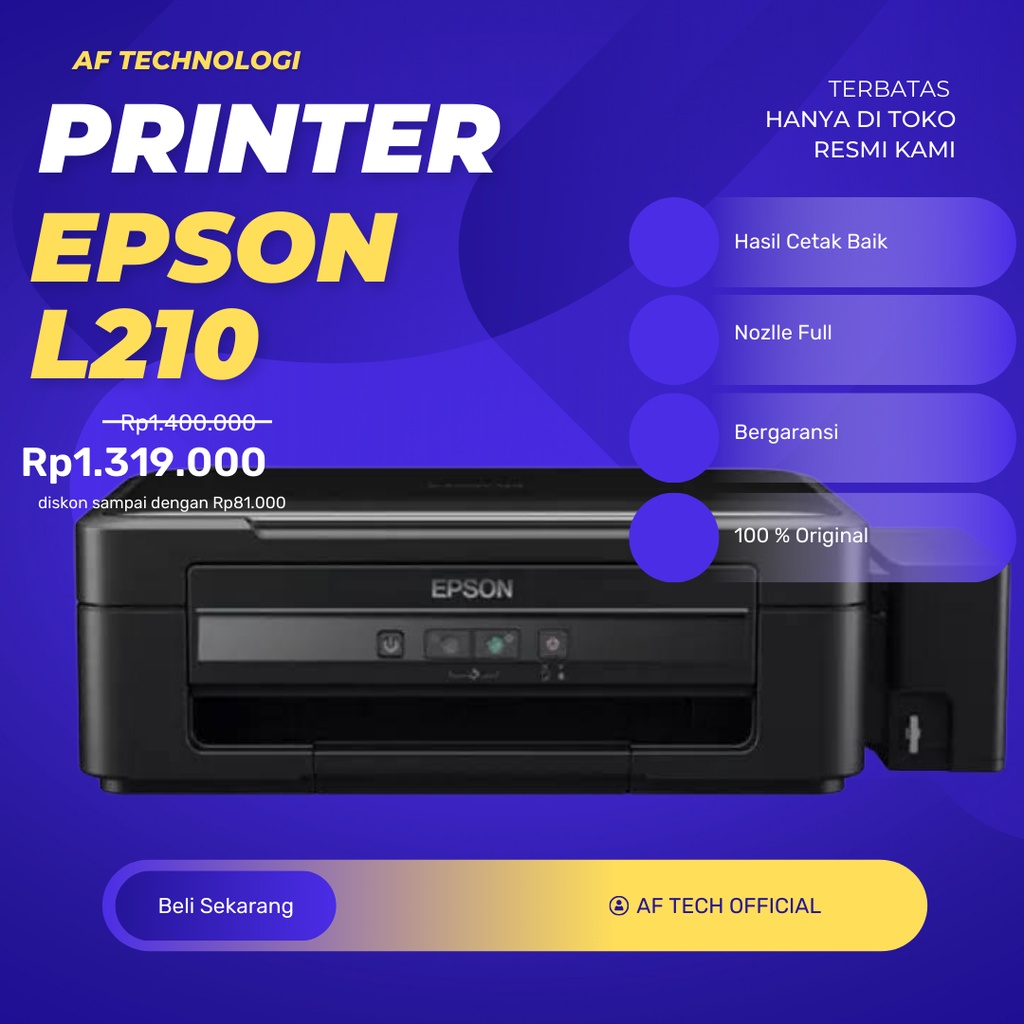 Jual Printer Epson L210 All In One Print Scan Copy Inkjet Bergaransi Shopee Indonesia