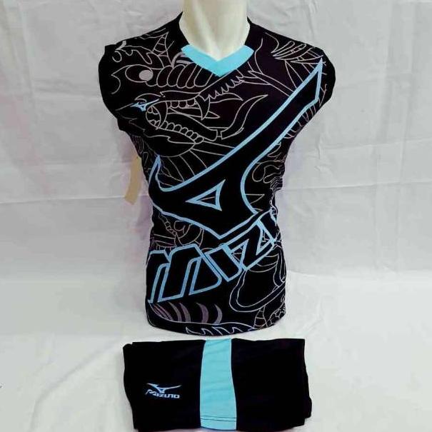 HARGA BERSAHABAT Setelan singklet kaos volly mizuno terbaru