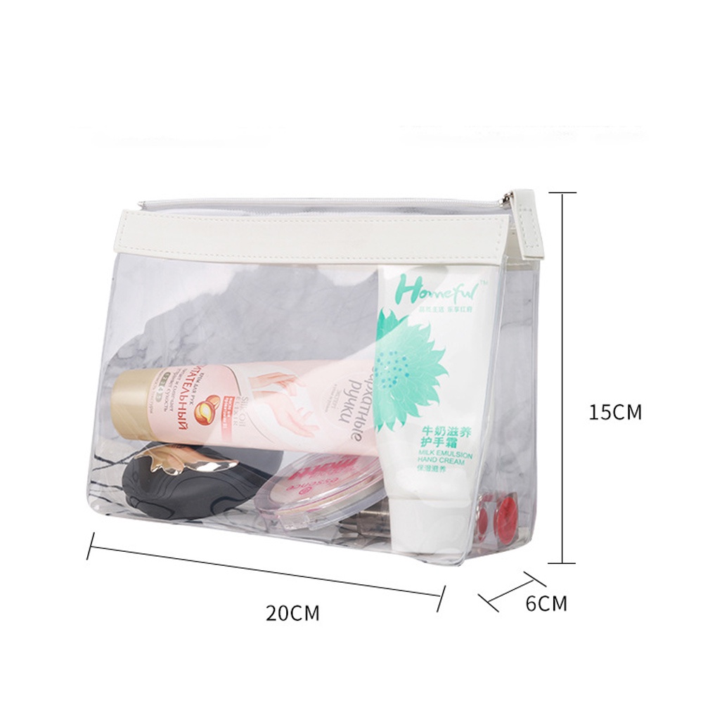 Pouch EVA Kosmetik Washbag  Wash Bag Pouch Travel Tas Kecil Transparan Make up Cosmetic Case