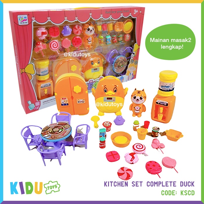 Mainan Anak  Masak Masakan Kitchen Set Complete Duck Kidu Toys