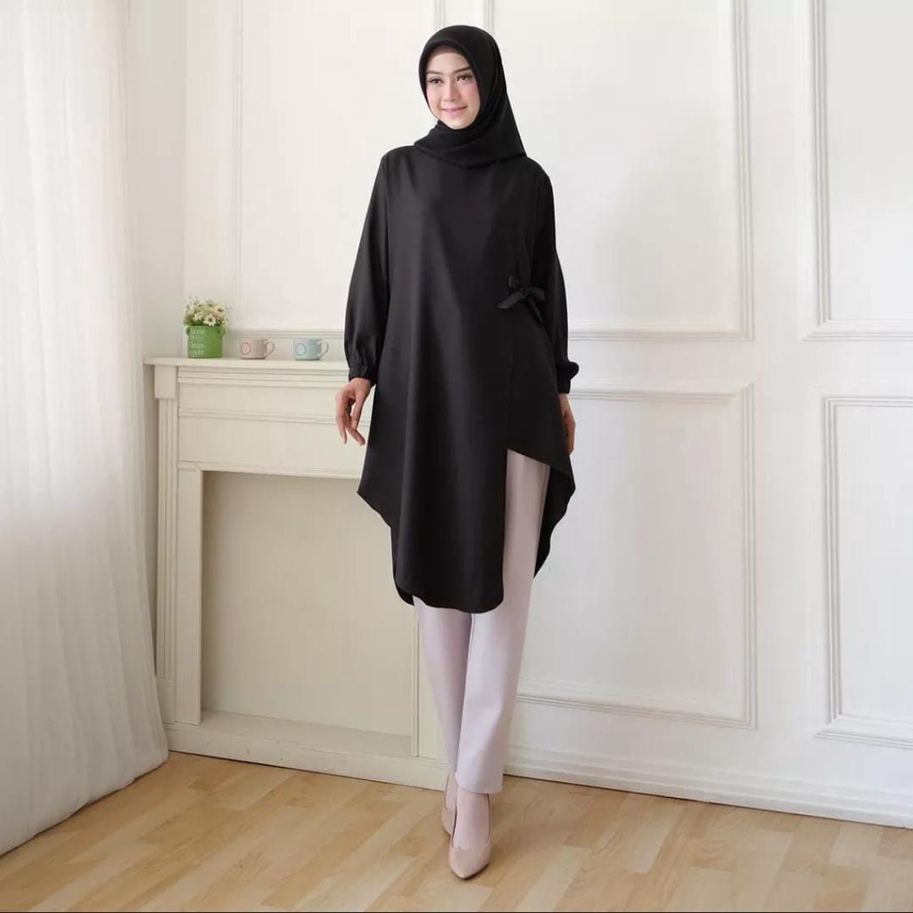 Hagia Clt - Baju Tunik Wanita Dewasa Putih Terbaru 2023 Pakaian Dewasa muslim Modis Dan Keren