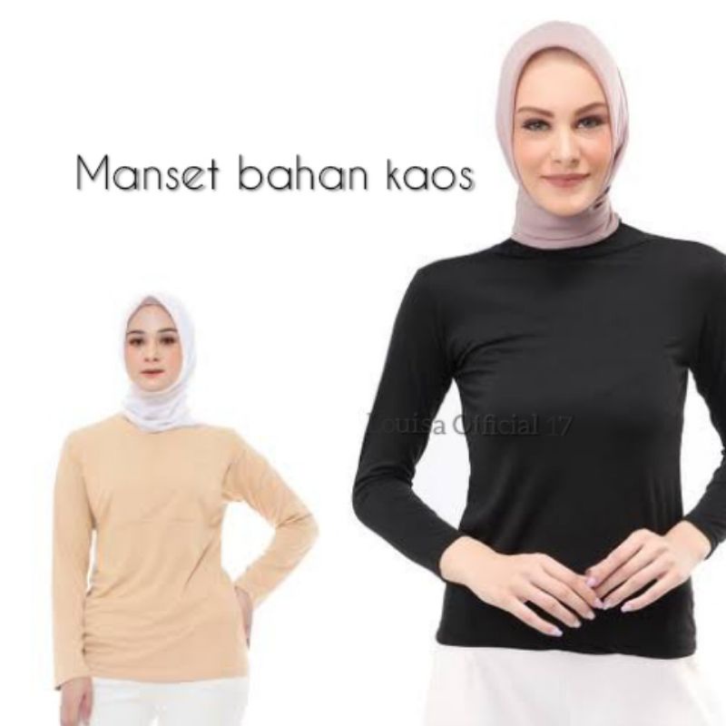 Inner Manset Bahan Kaos Rayon Premium Lengan Panjang