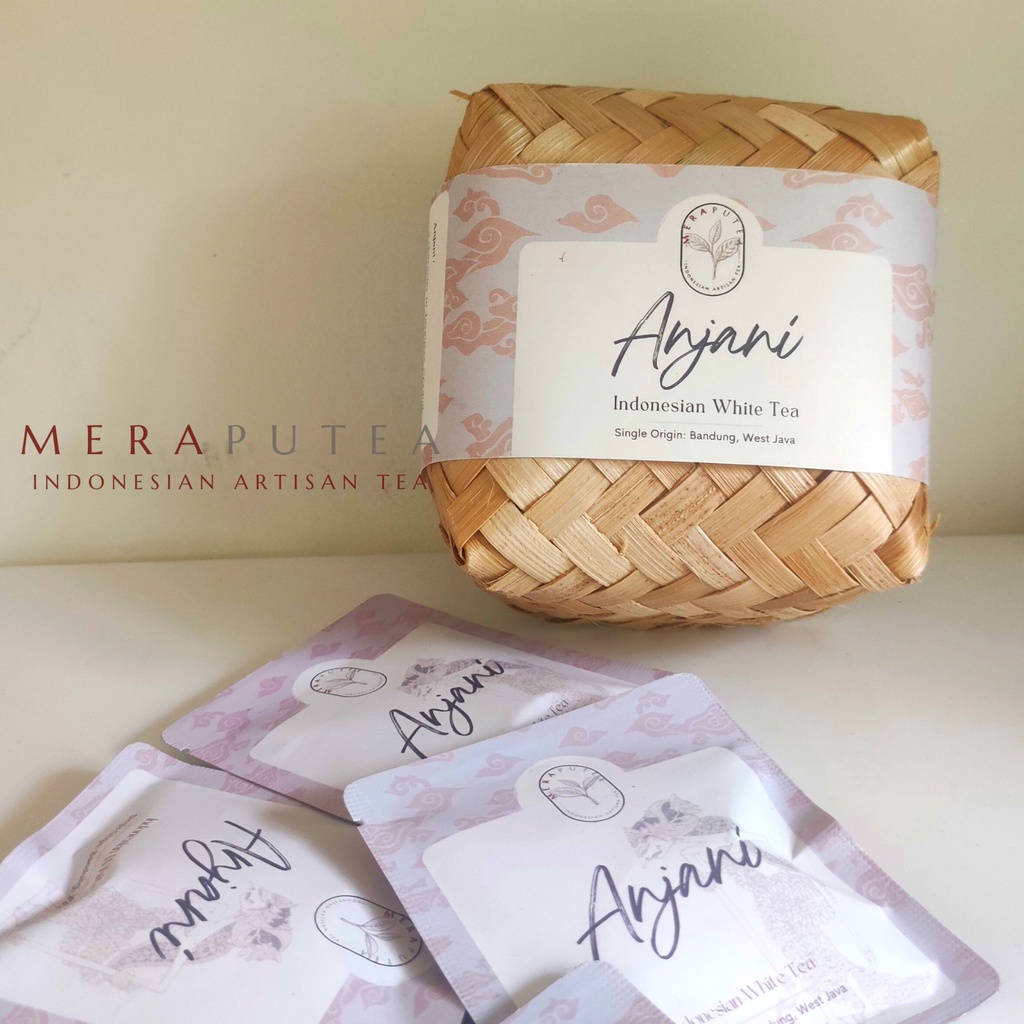 

Meraputea Artisan Tea - Single Origin | Anjani | Besek 10 Sachet | White Tea, Silver Needle, Teh Indonesia