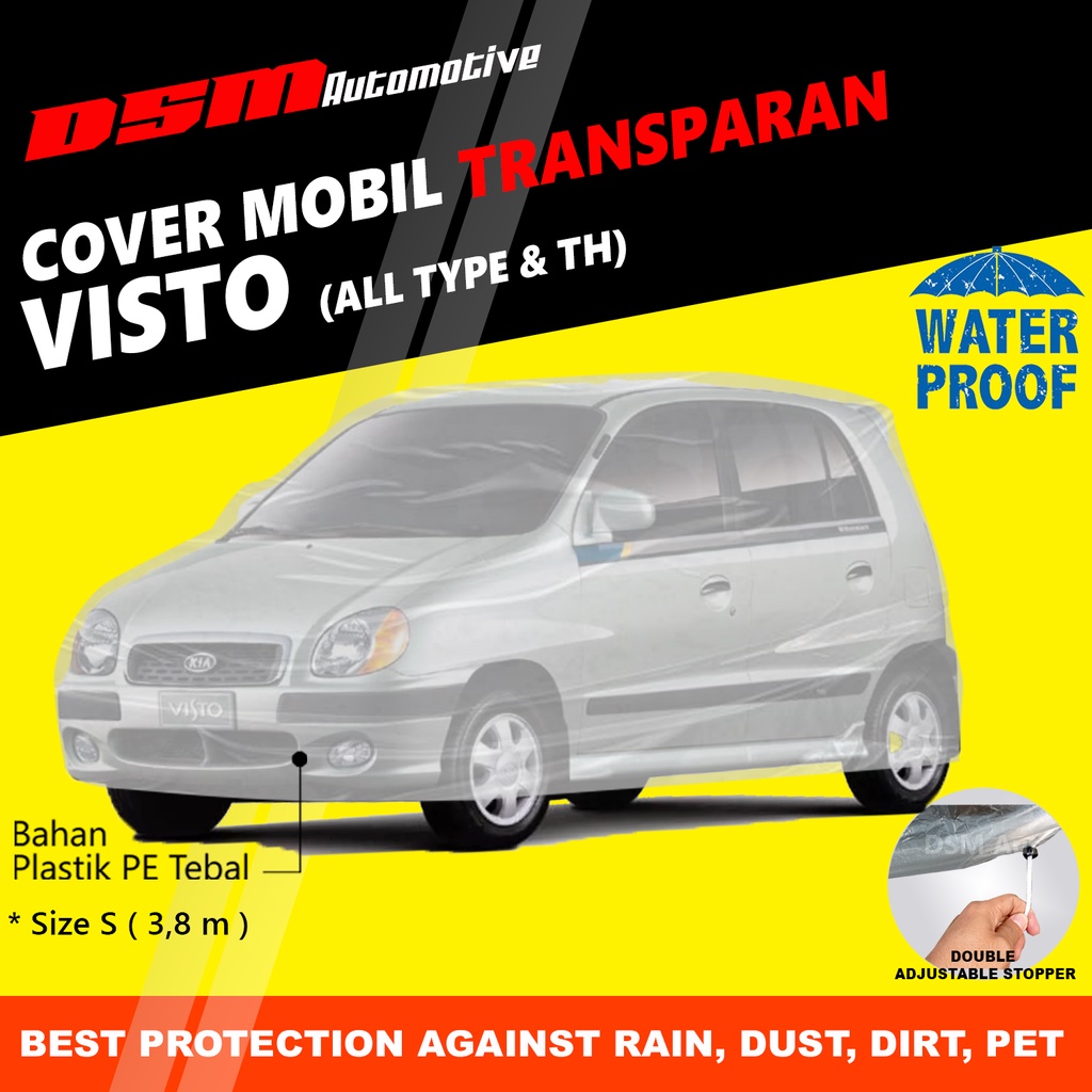 Cover Mobil KIA Visto Transparan / Plastik Tebal Waterproof Outdoor Indoor