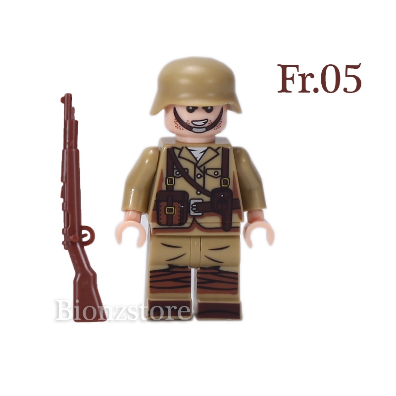 Lego WW2 Tentara Fr.05 plus Senjata