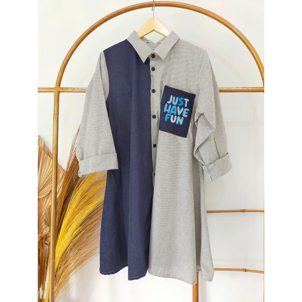 TSK - Sierra Candy Stripe Tunik XL Murah - Bisa COD