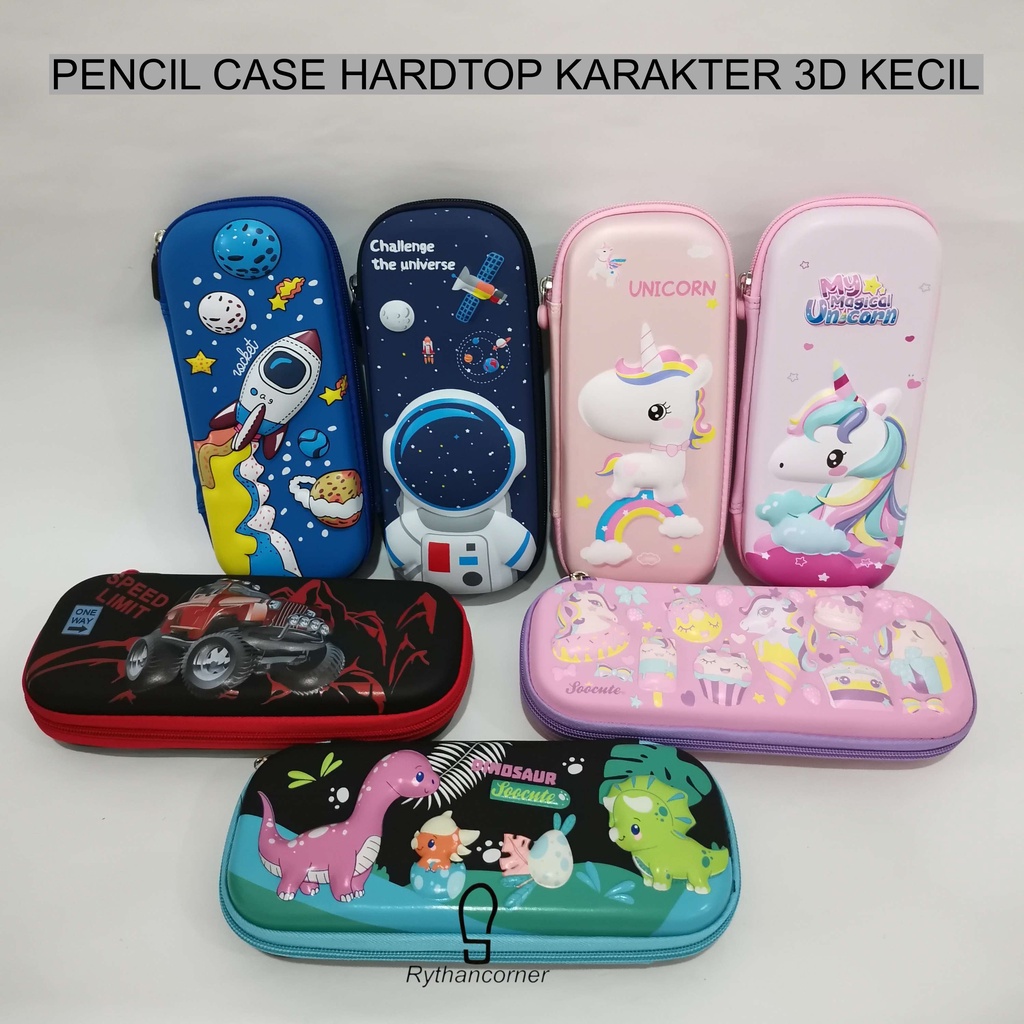 KOTAK PENSIL PENCIL CASE HARDTOP KARAKTER 3D KECIL