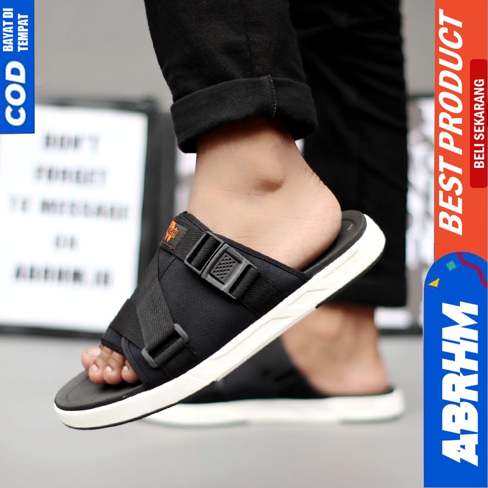 ABRHM x CESTER Sandal Slide Pria Sandal Slop Pria Original Distro Sendal Selop Cowok / Cowo Kekinian