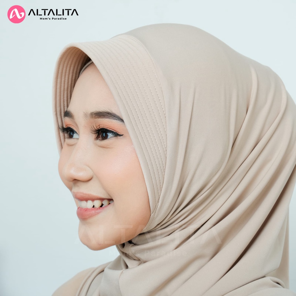 Altalita - Jilbab Instan Nadira pet Kerudung Bergo Sport Ukuran S Polos pet Tebal Bahan Jersey Premium Cocok Untuk Olahraga Volly Futsal Senam dan Sehari-Hari