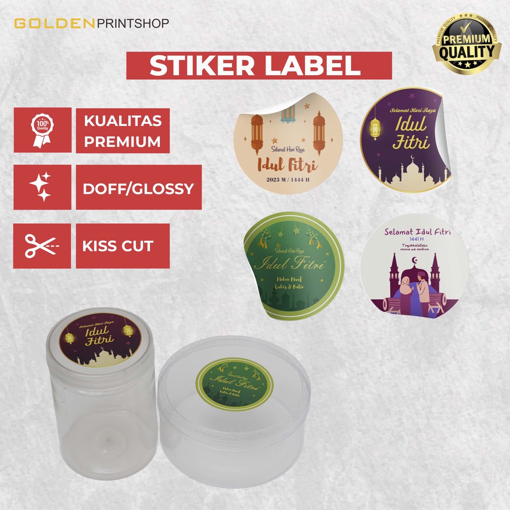 STICKER LABEL IDUL FITRI | STICKER LABEL LEBARAN | STICKER SEGEL LEBARAN | STICKER TOPLES