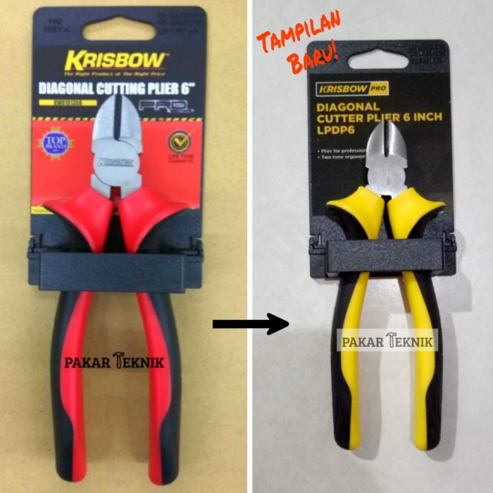 Tang Potong Tang Potong Merah / Diagonal Cutting Plier Red 6" Krisbow