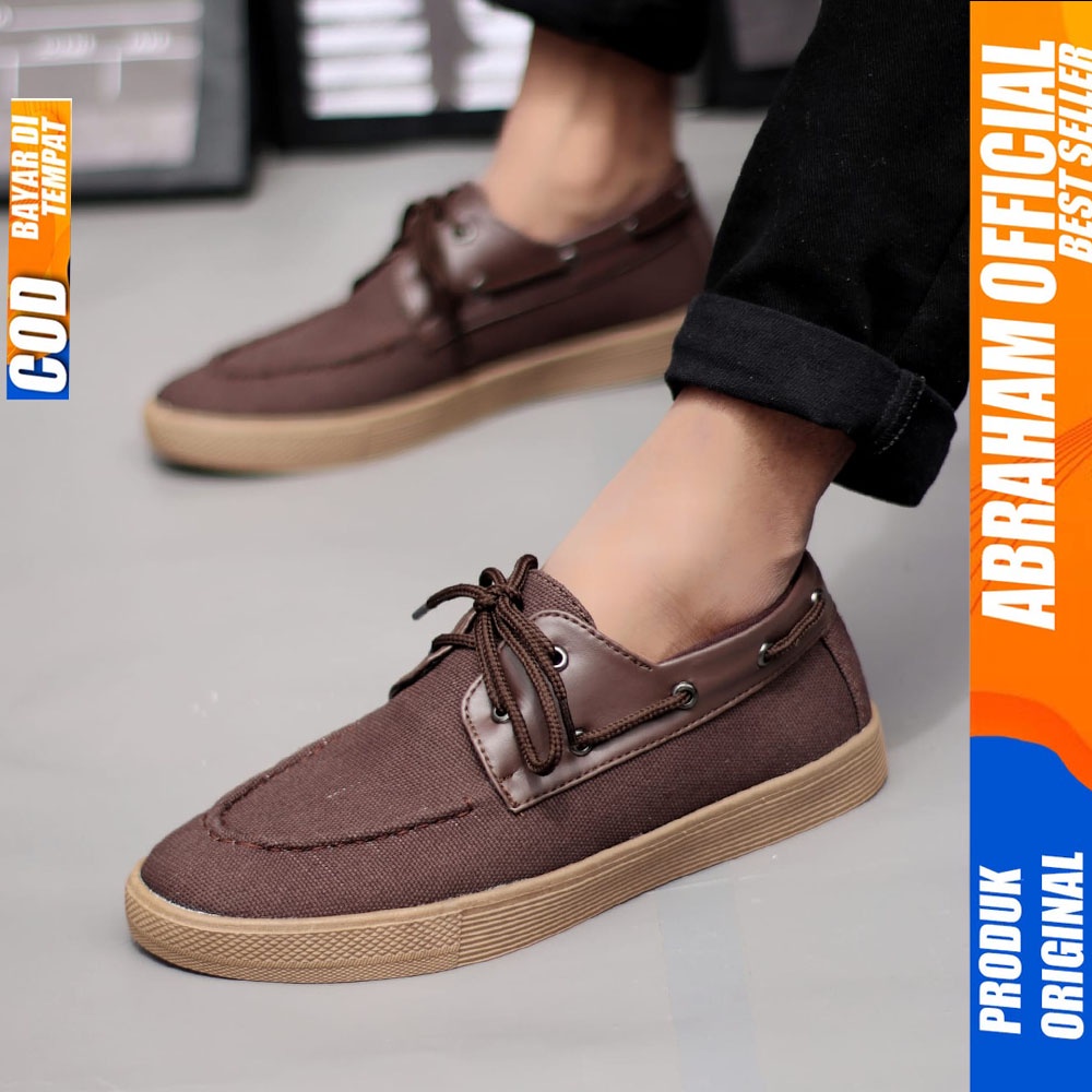 ABRHM x ZAPATO Sepatu Casual Sneaker Pria Cowok/Cowo Sepatu Pria CasualSepatu Sneakers Sepatu Kasual Semi Formal Kerja Kantor Kuliah Gaya Santai Keren Kekinian Original Murah Terlaris