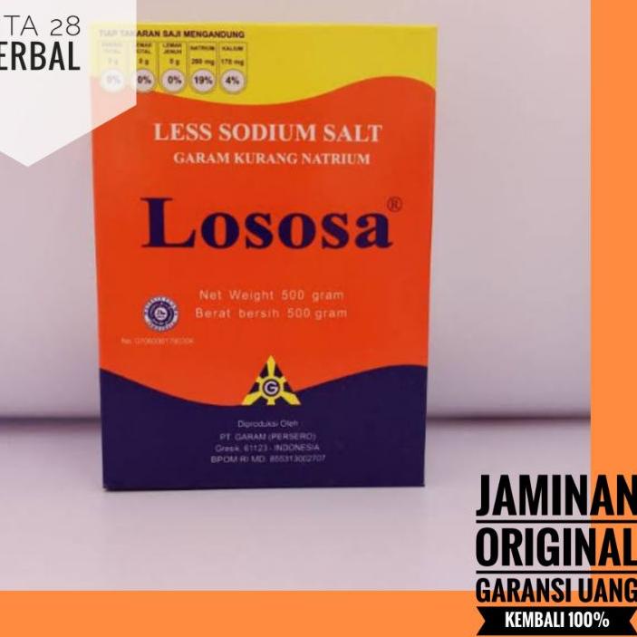 

☊ GARAM LOSOSA 500 GRAM GARAM KURANG NATRIUM ORIGINAL 100% UNTUK HIPERTENSI ♬