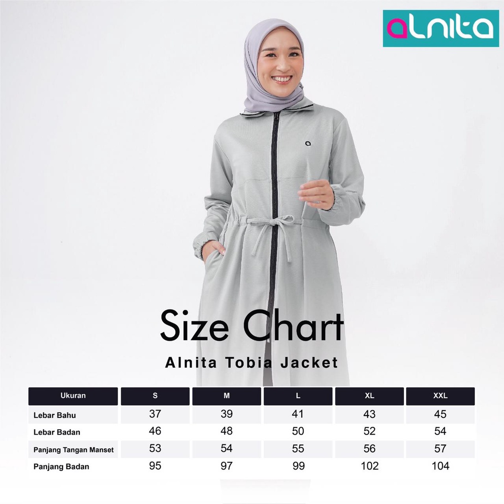 Alnita Tobia Jacket Bahan Paragon Simpel Wanita Polos bisa COD