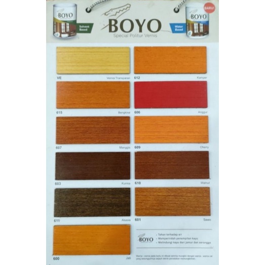 AVIAN BOYO POLITUR VERNIS SOLVENT BASED JATI NO 600 1 LITER