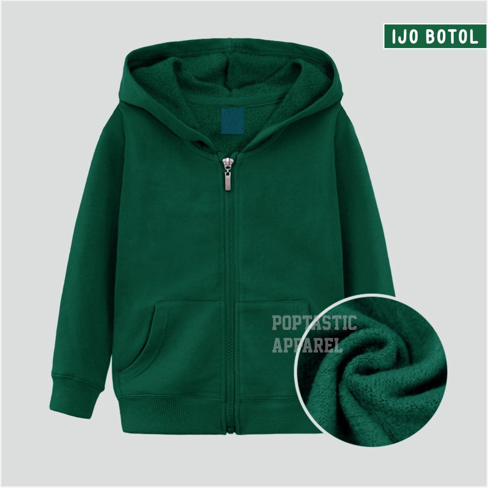 FREE ONGKIR Sweater Hoodie ZIPPER anak Laki-laki perempuan POLOS FLEECE TEBAL