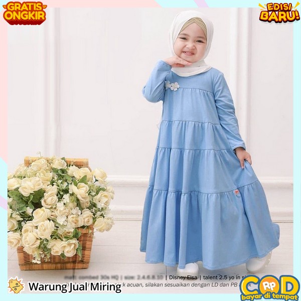 Gamis Anak Perempuan Terbaru Satu Set Jilbab Baju Kekinian Hijab Games Tanggung Murah Lebaran 2023 I