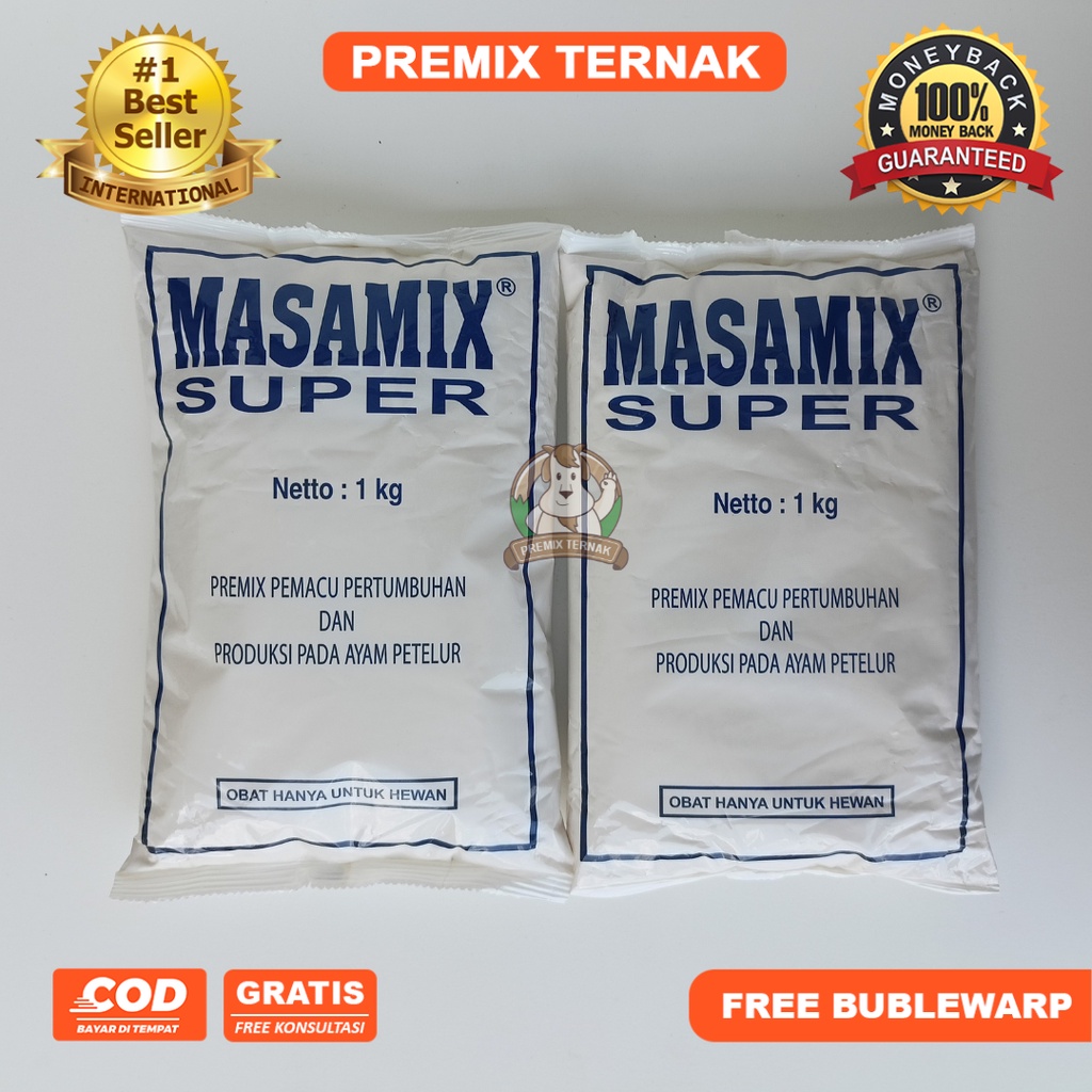 MASAMIX SUPER PETELUR 1KG - Premix pemacu pertumbuhan dan produksi telur untuk ayam petelur - Premix ayam petelur - Masamix