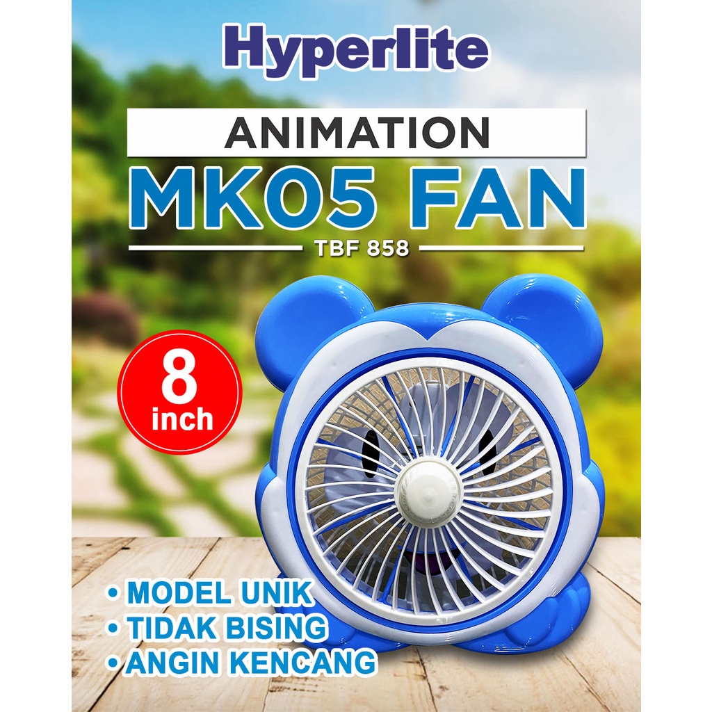 HYPERLITE KIPAS ANGIN MEJA DUDUK KARAKTER ANIMATION CHARACTER ANIMASI HELLO KITTY DORAEMON IRON MAN MINION MICKEY MOUSE DESK FAN 8 INCH  8&quot; KIPAS MURAH BEST SELLER